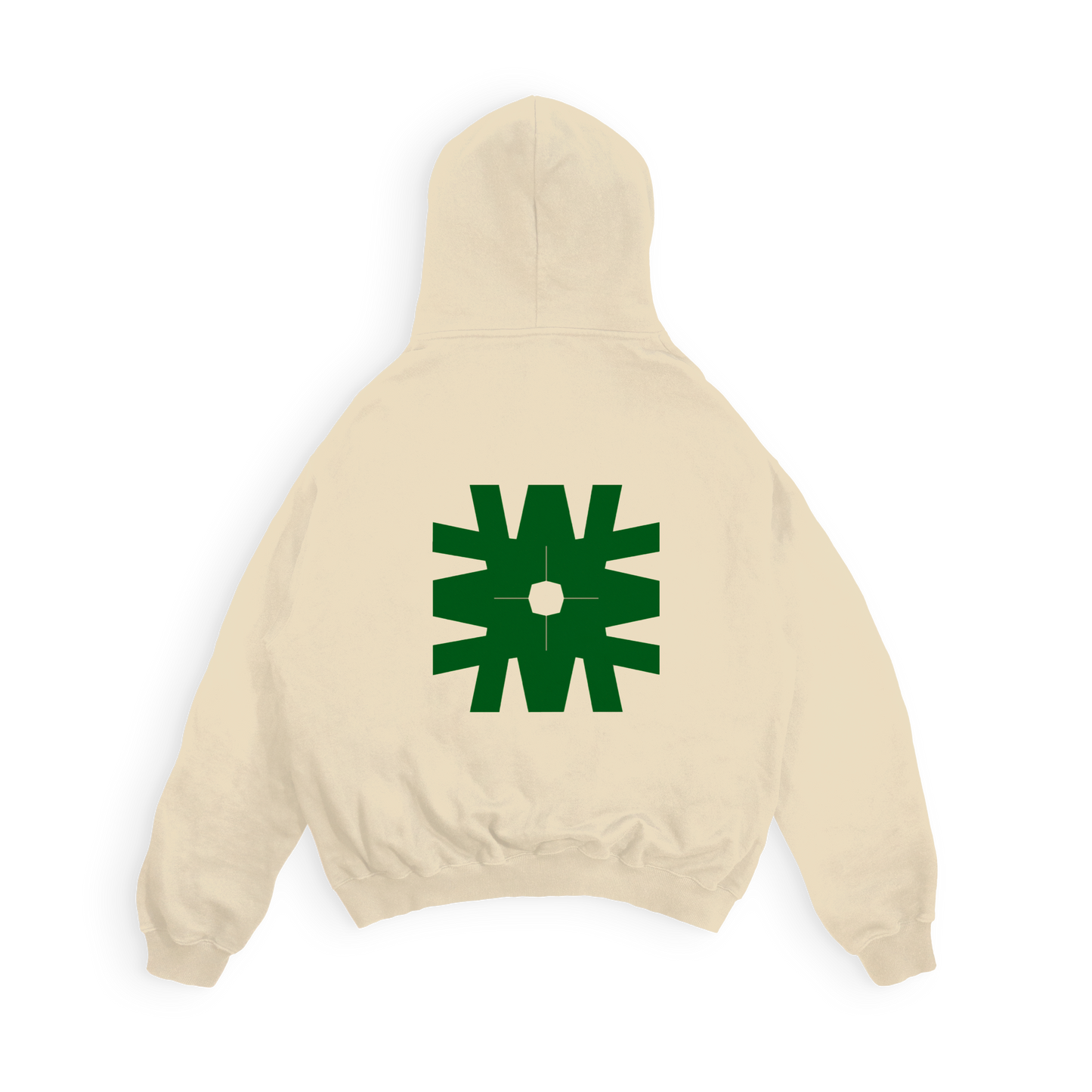 STAPLE HOODIE - CREAM AND EMERALD