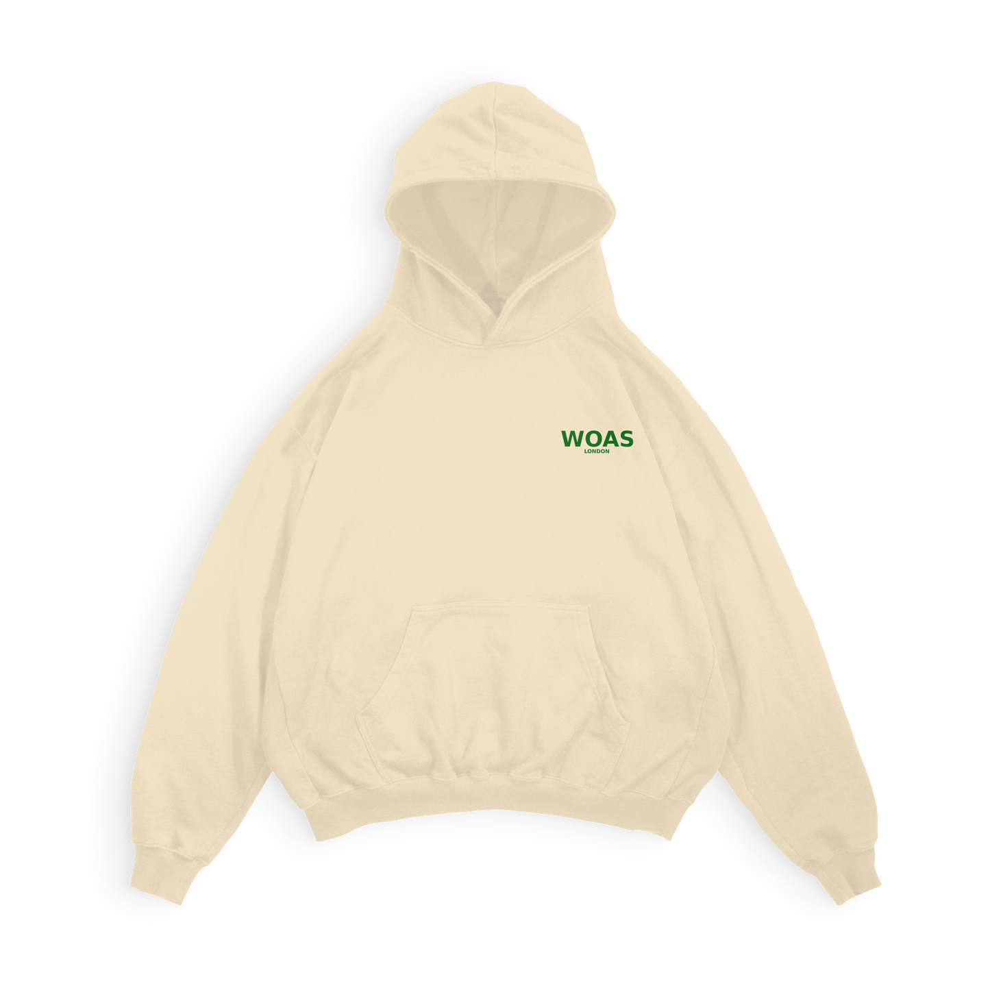 STAPLE HOODIE - CREAM AND EMERALD