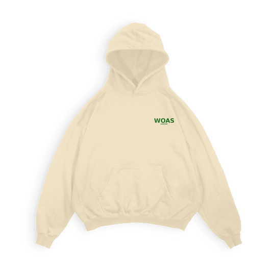 STAPLE HOODIE - CREAM AND EMERALD